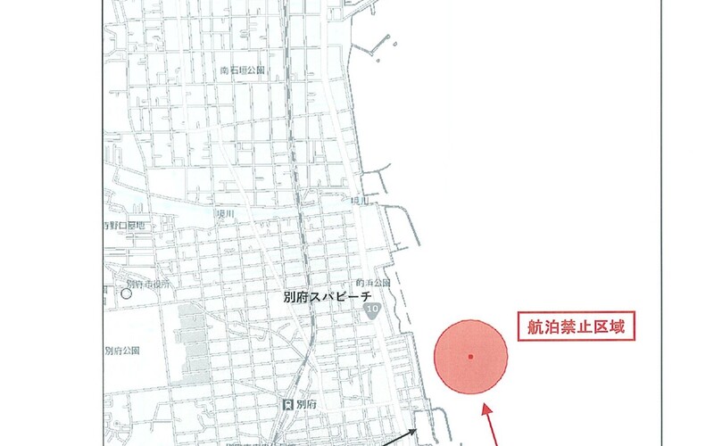 クリスマスファンタジア航泊禁止区域図